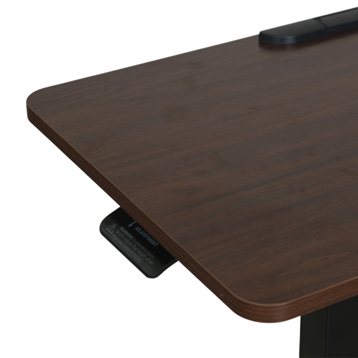 Felix Adjustable Side Table with Castors - Walnut & Matt Black