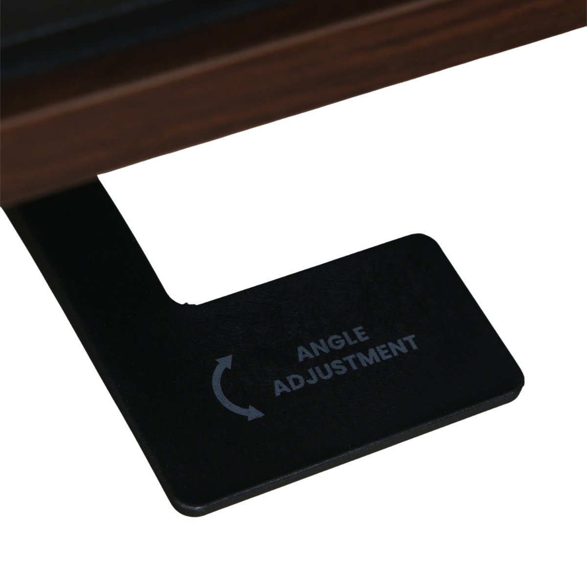Felix Adjustable Side Table with Castors - Walnut & Matt Black