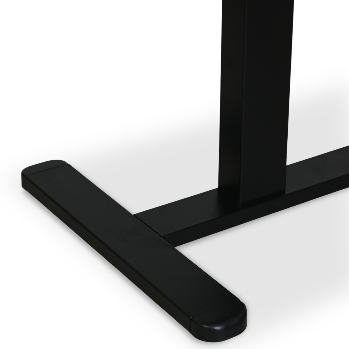 Felix Adjustable Side Table with Castors - Walnut & Matt Black