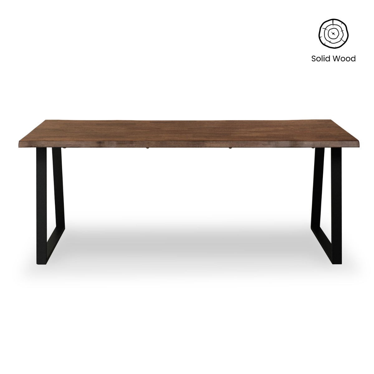 Fletcher Cedar Brown Faux Live Edge Dining Table 240cm