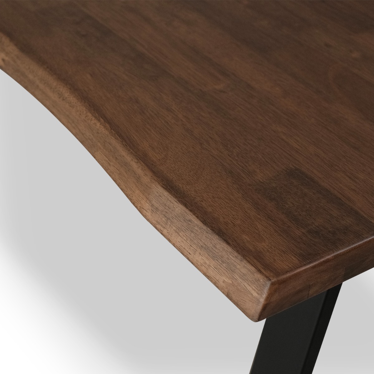 Fletcher Cedar Brown Faux Live Edge Dining Table 240cm