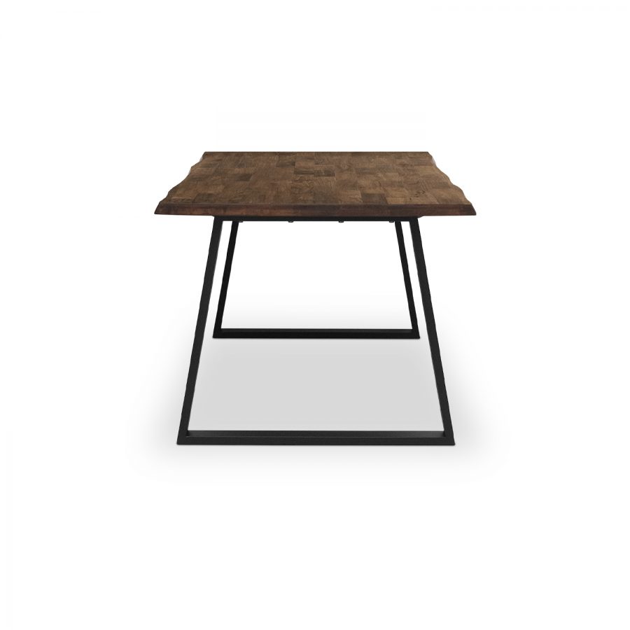 Fletcher Cedar Brown Faux Live Edge Dining Table 190cm