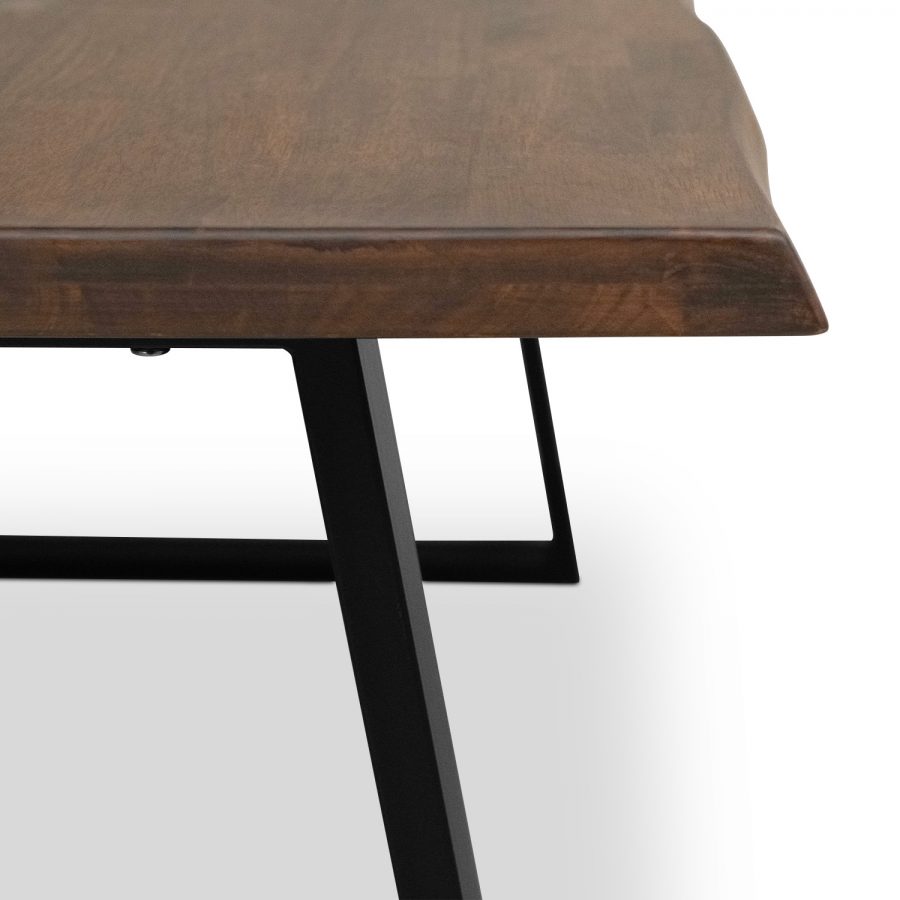 Fletcher Cedar Brown Faux Live Edge Dining Table 190cm