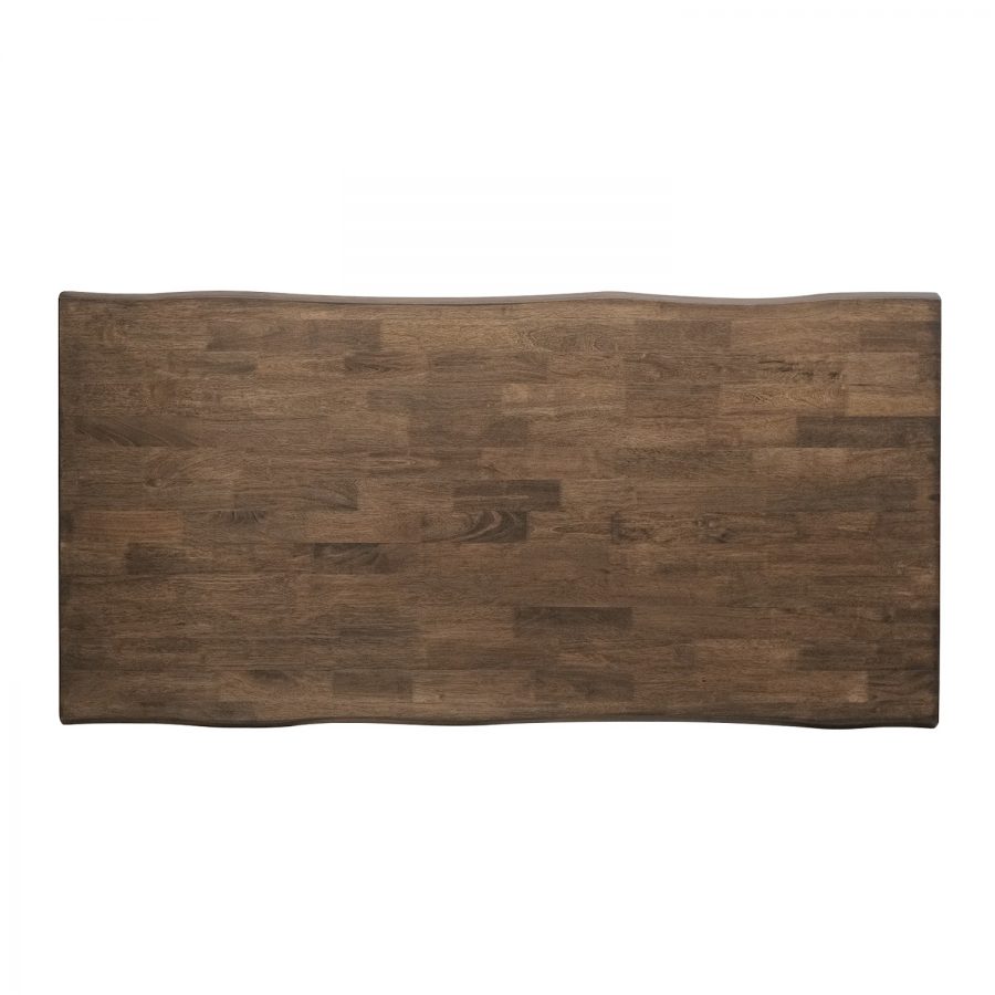 Fletcher Cedar Brown Faux Live Edge Dining Table 190cm