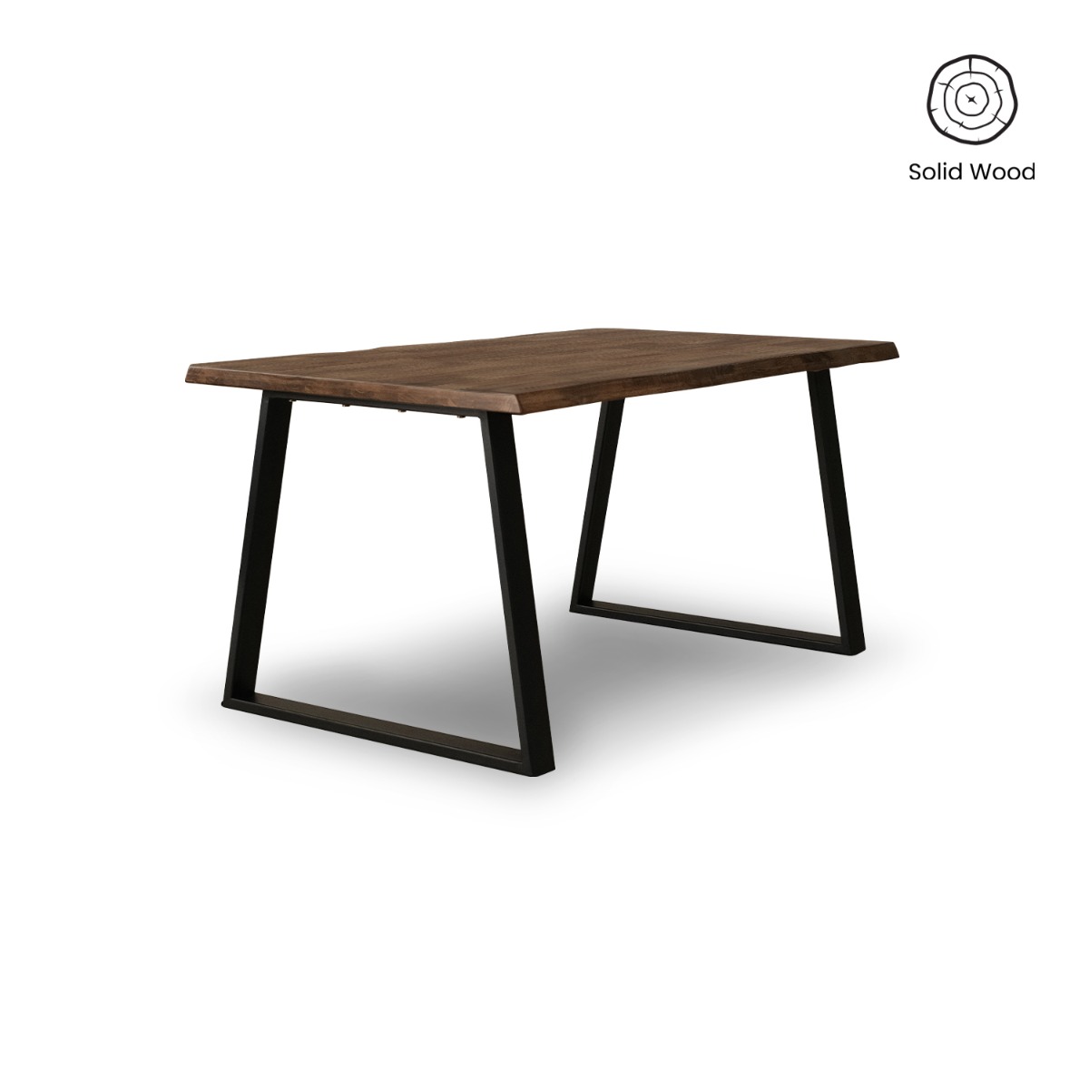 Fletcher Cedar Brown Faux Live Edge Dining Table 150cm