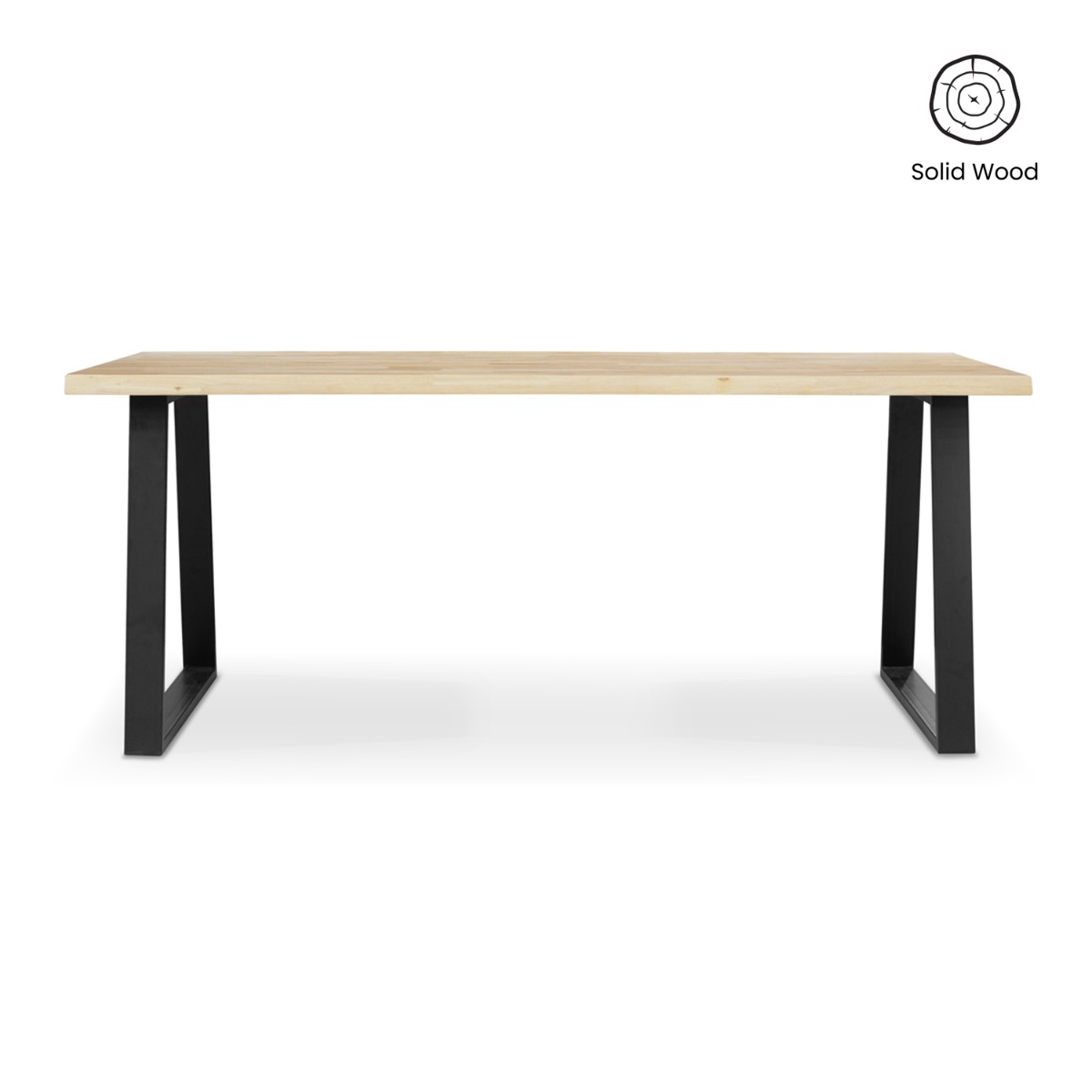 Fletcher Washed Oak Faux Live Edge Dining Table 240cm