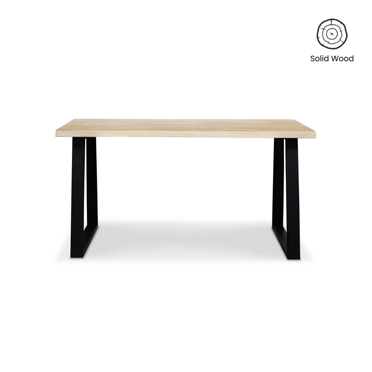 Fletcher Washed Oak Faux Live Edge Dining Table 150cm