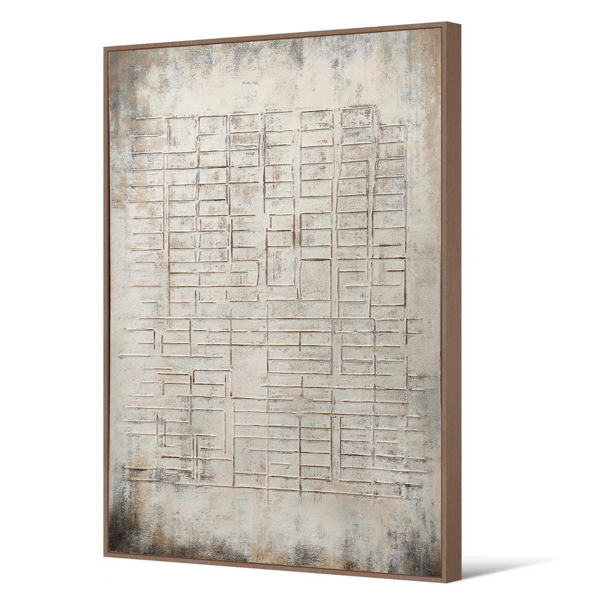 Framed Canvas 80X120cm Chic Plaster - Shadow Sands
