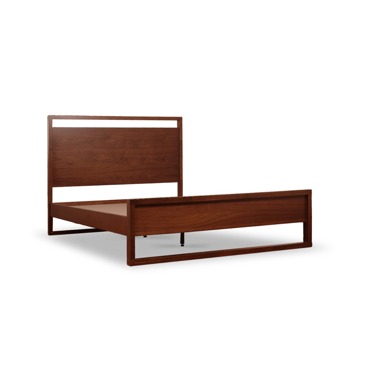 Fred Walnut Mid Century Queen Bed