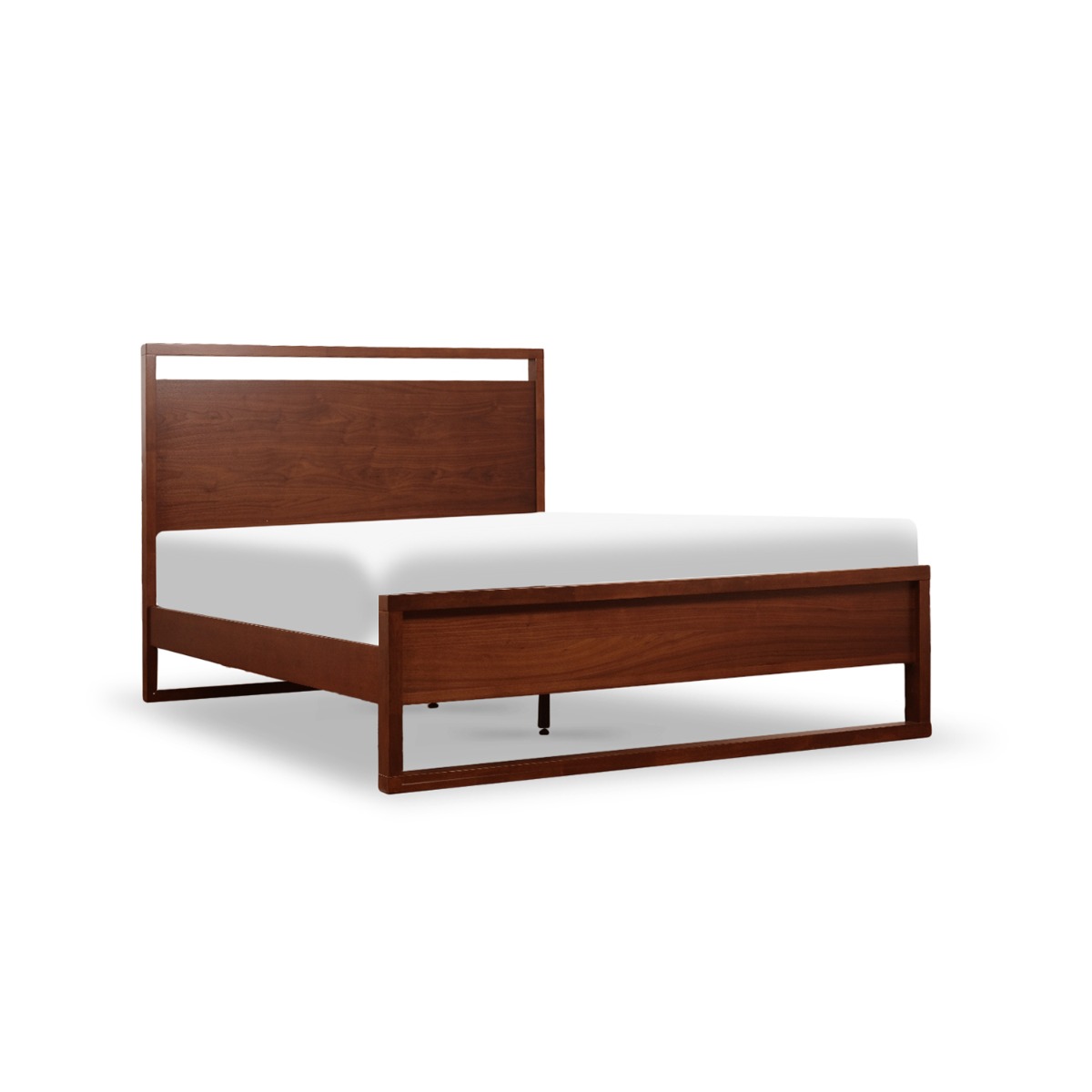 Fred Walnut Mid Century King Bed