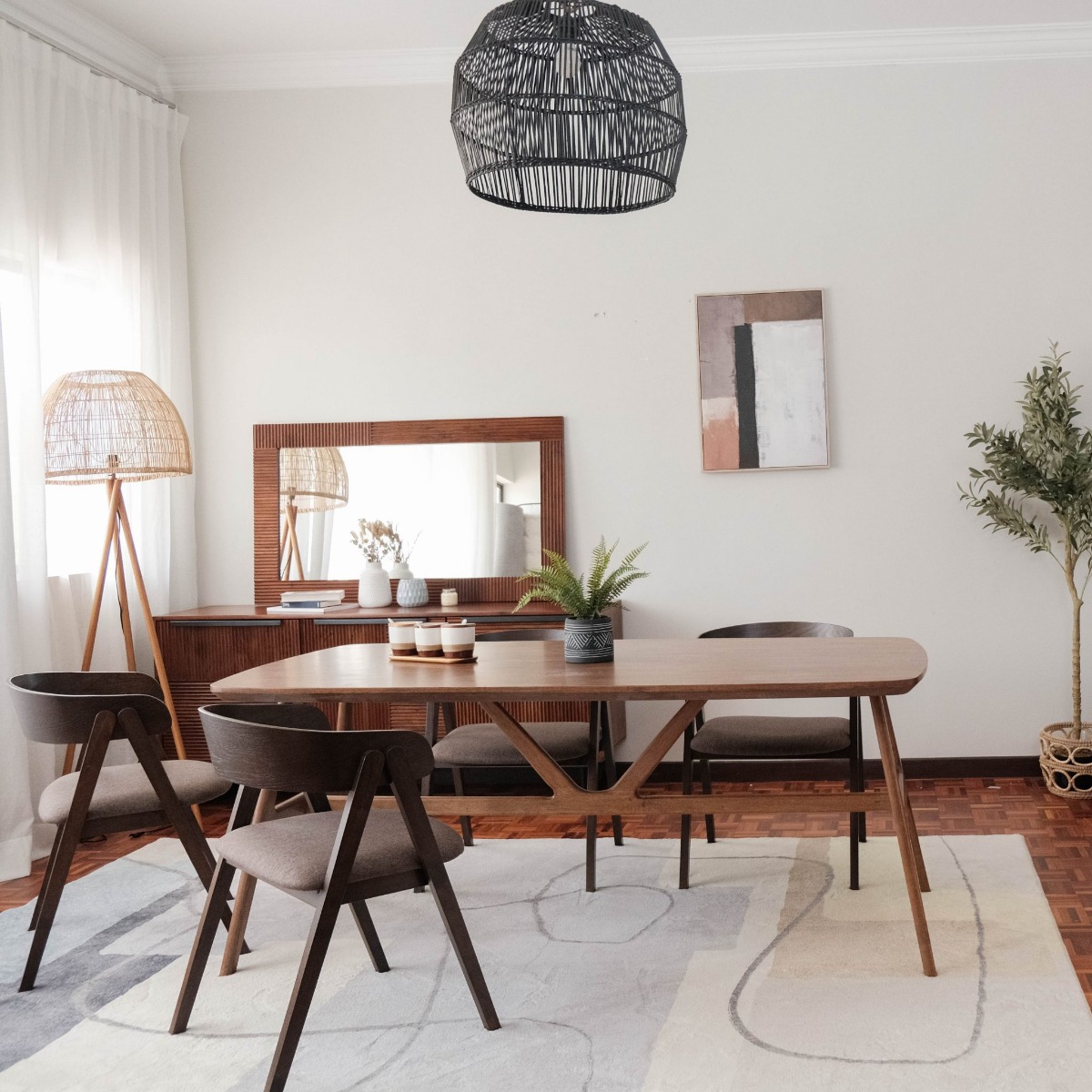 Freda Cedar Brown Dining Table 180cm