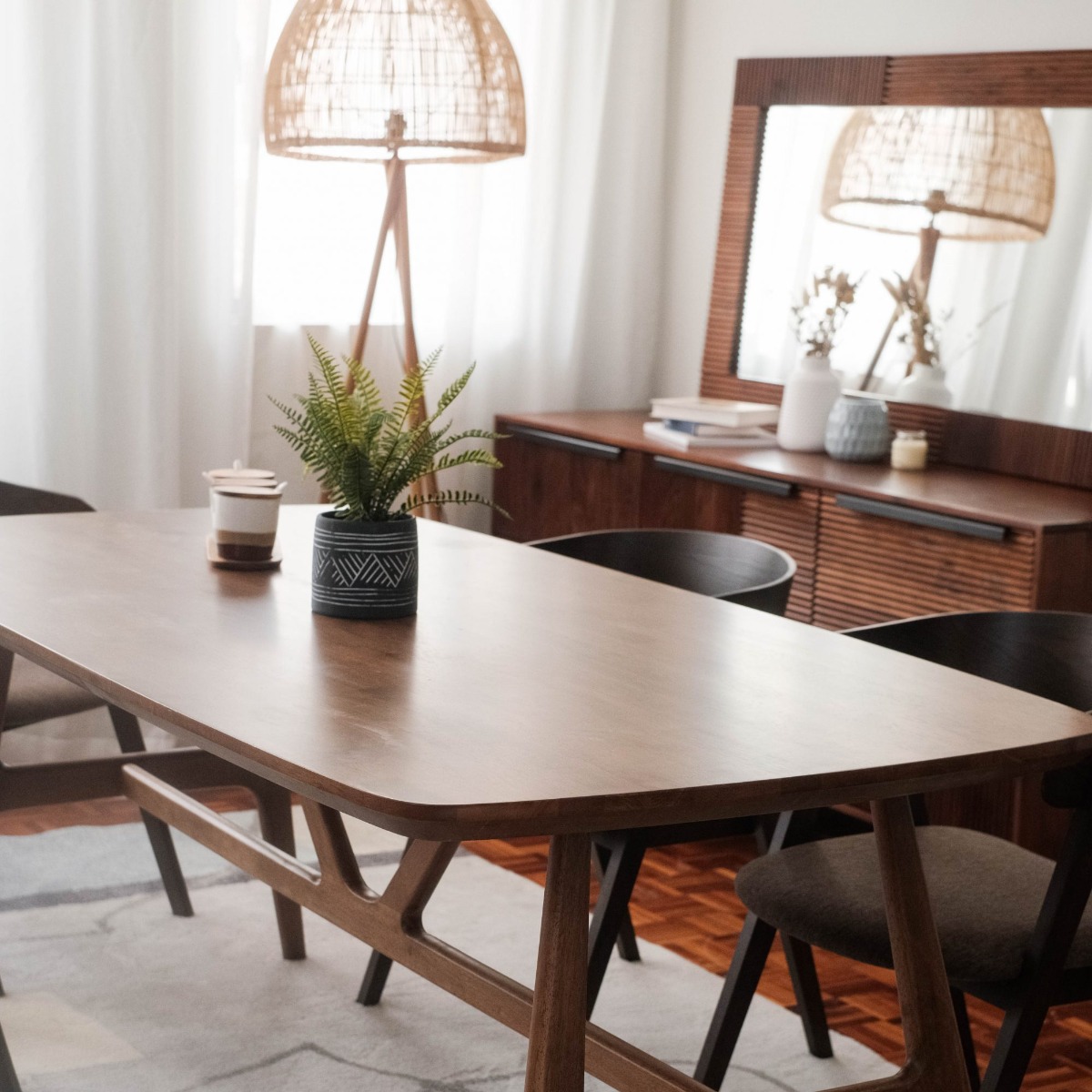 Freda Cedar Brown Dining Table 180cm