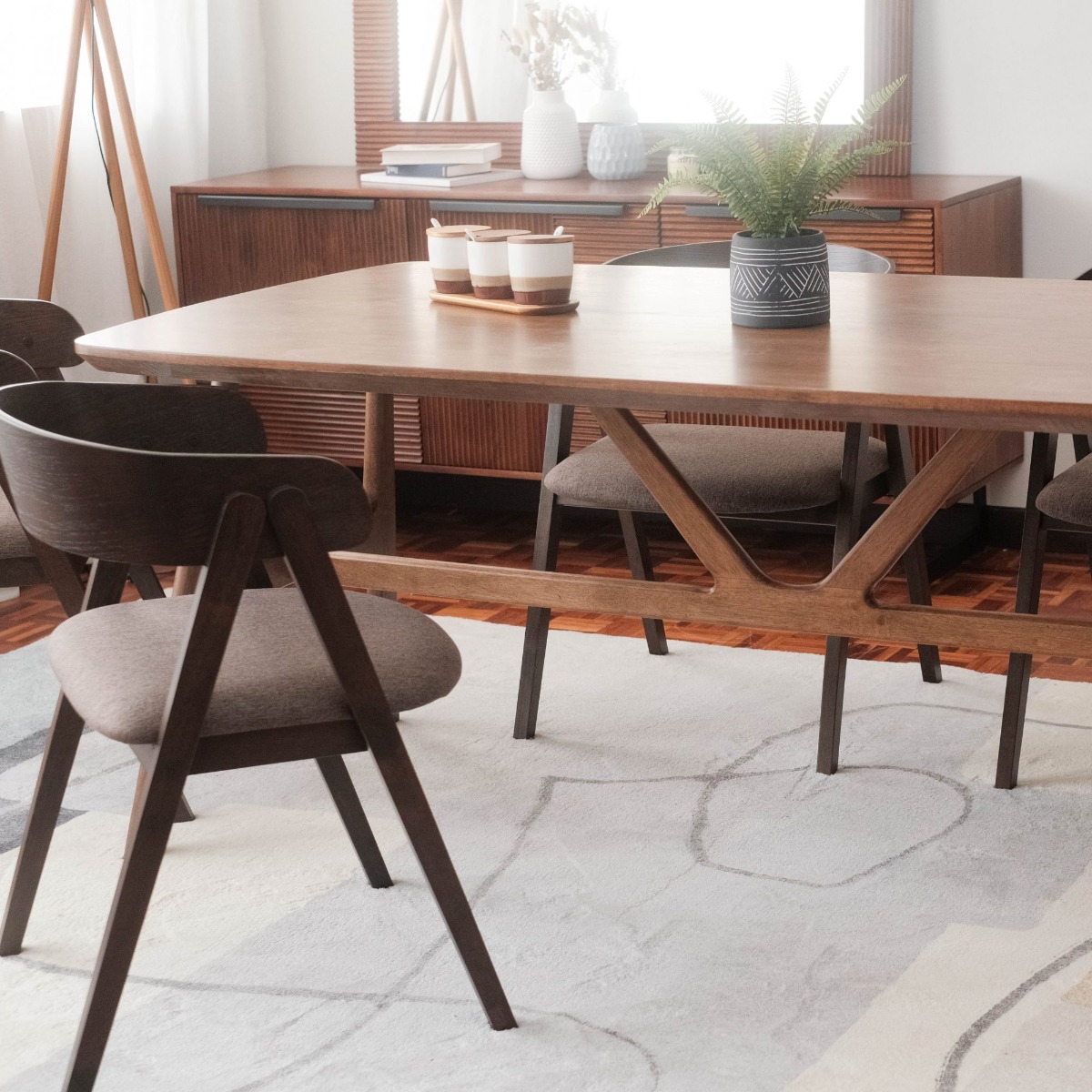 Freda Cedar Brown Dining Table 180cm