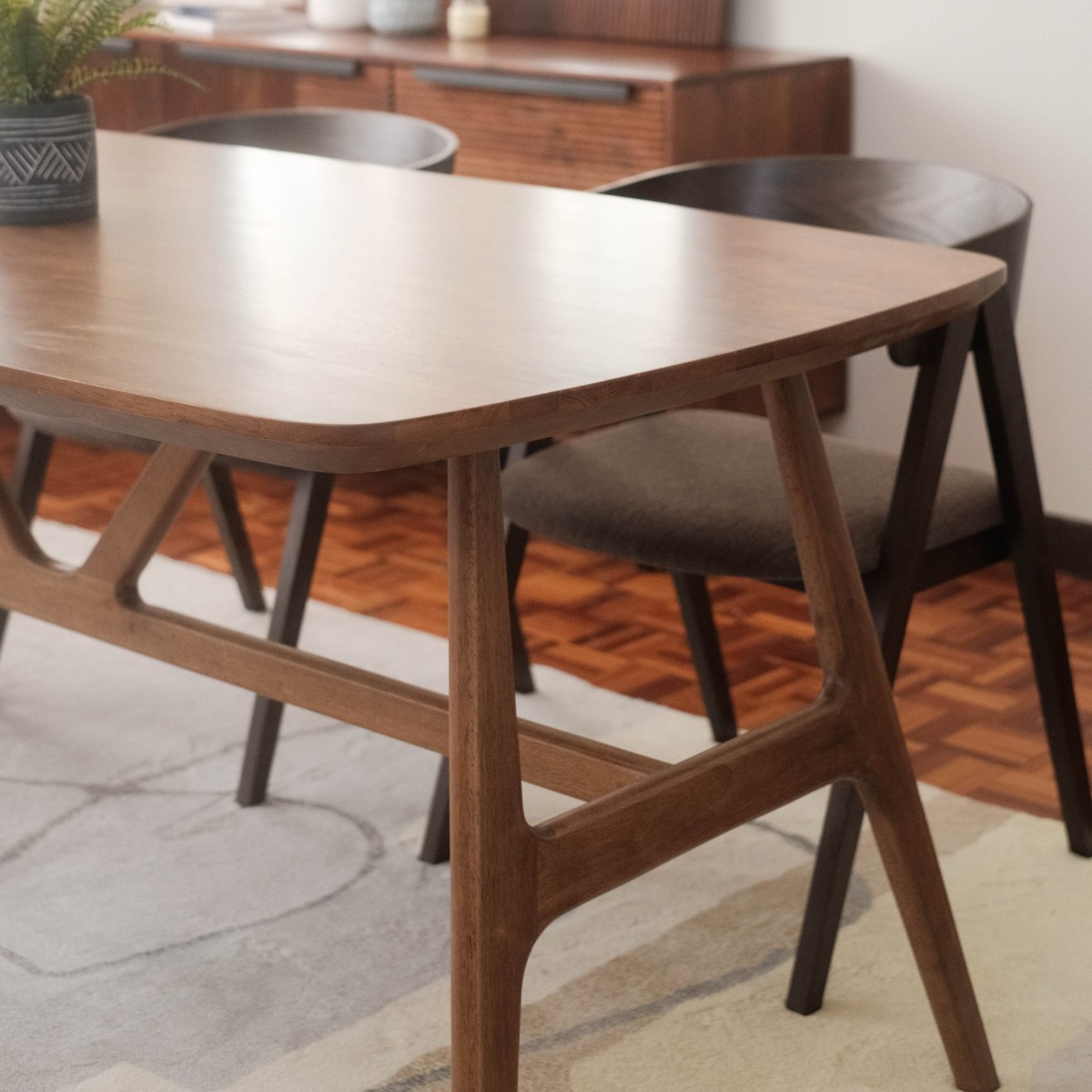 Freda Cedar Brown Dining Table 180cm