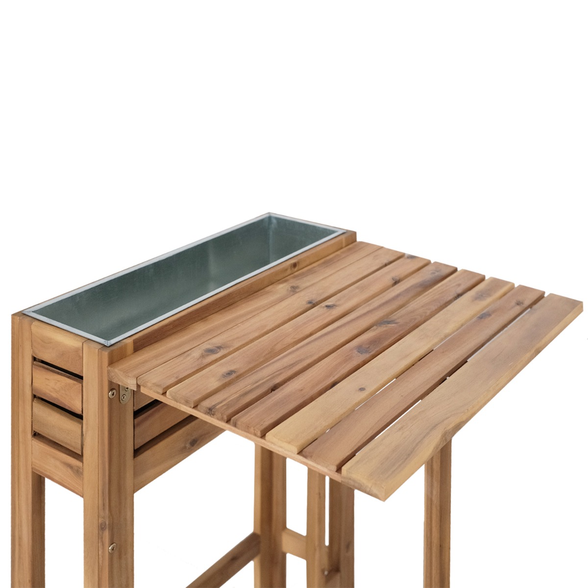 Freesia Outdoor Folding Table with Flower Box