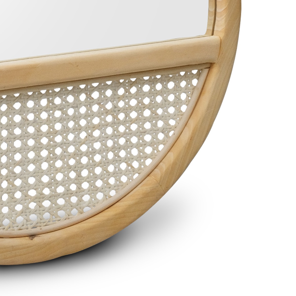 Gaby Round Rattan Mirror