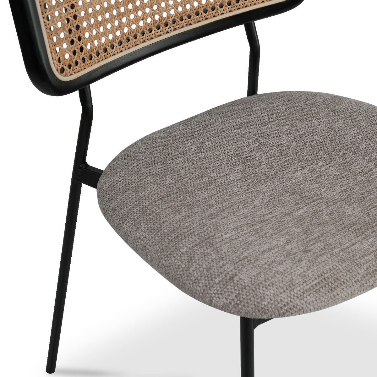 Gaia Ebony Dining Chair Stone Beige