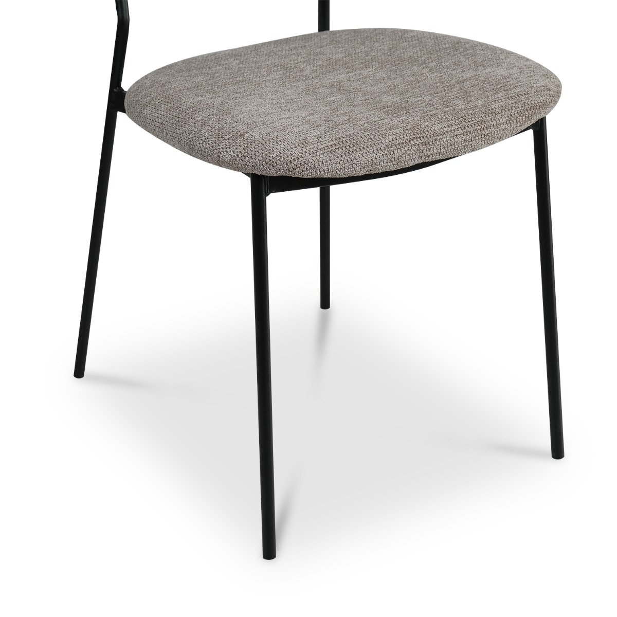 Gaia Ebony Dining Chair Stone Beige
