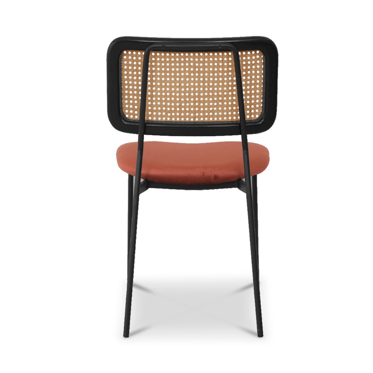 Gaia Ebony Dining Chair Umber Brown Velvet