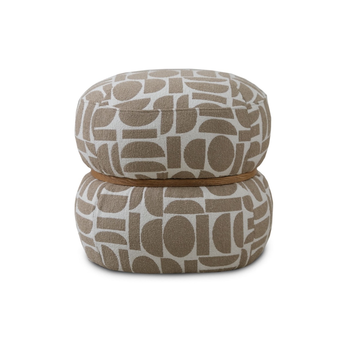 Gio Jacquard Khaki Dining Stool