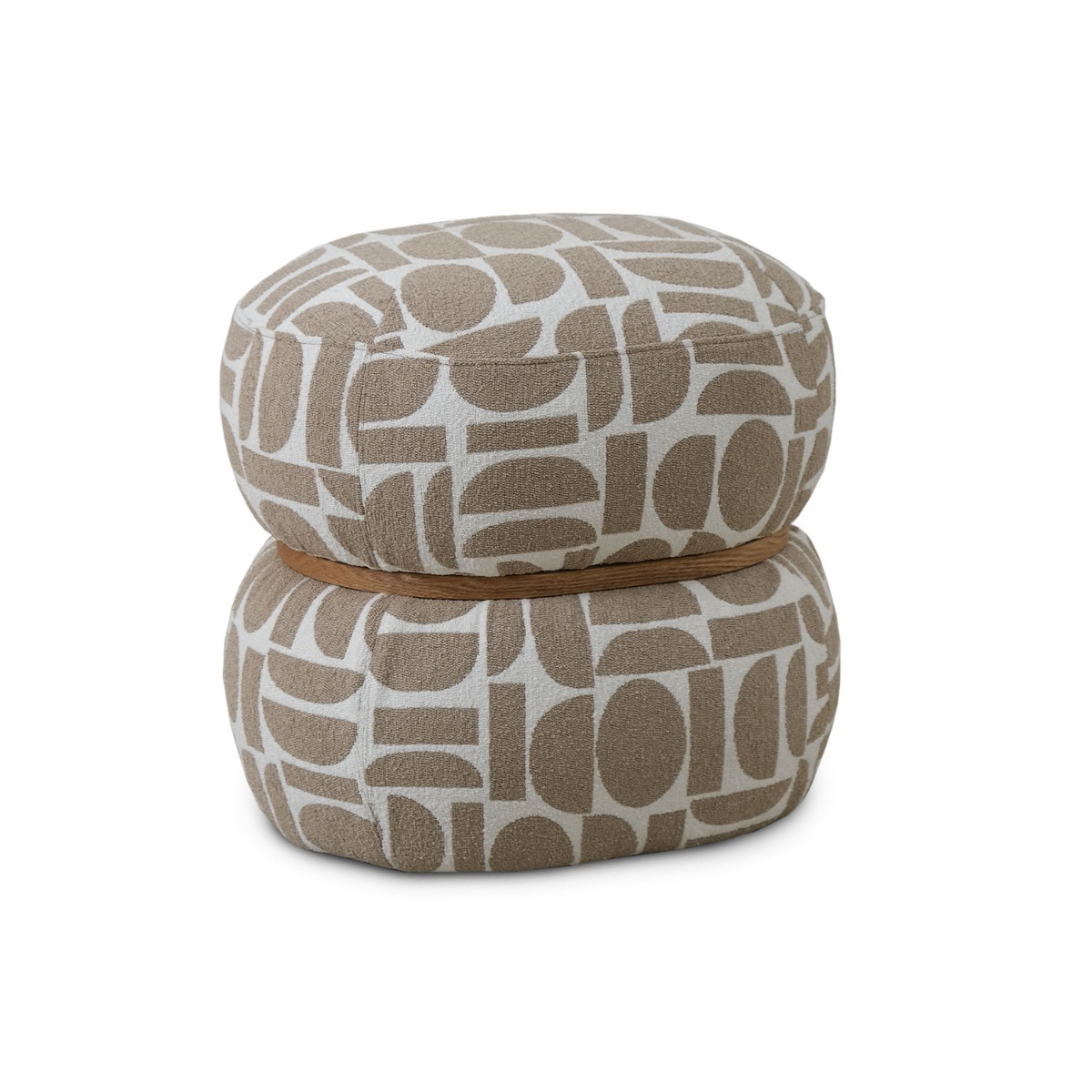 Gio Jacquard Khaki Dining Stool
