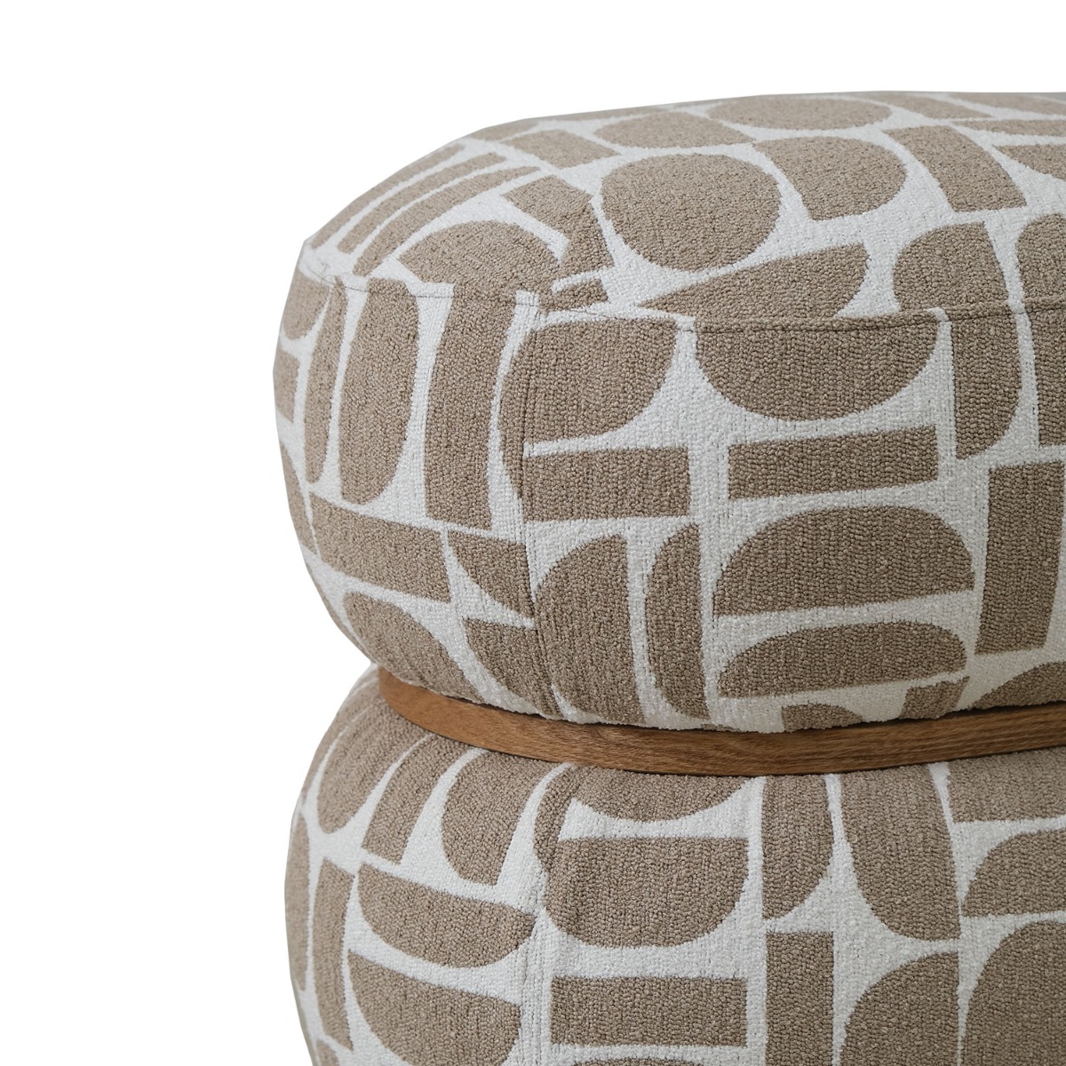 Gio Jacquard Khaki Dining Stool