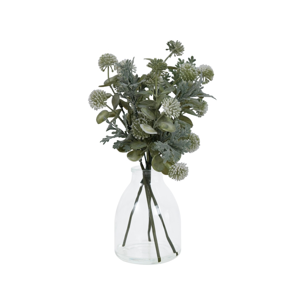Greens Bouquet in Glass Vase