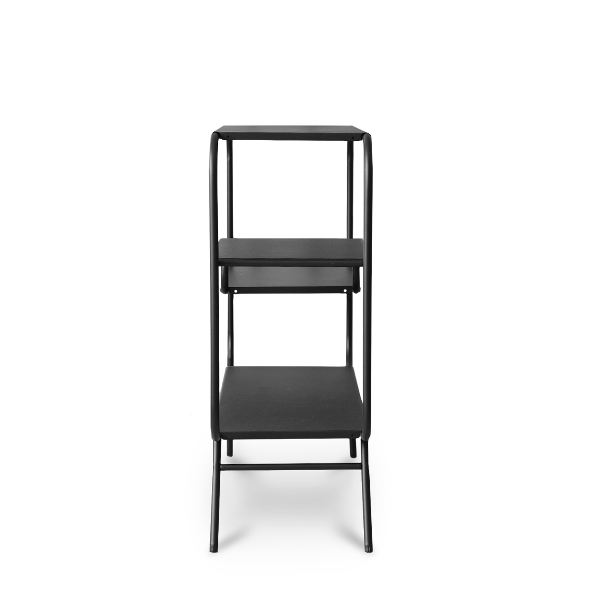 Hani Matt Black Low Shelf