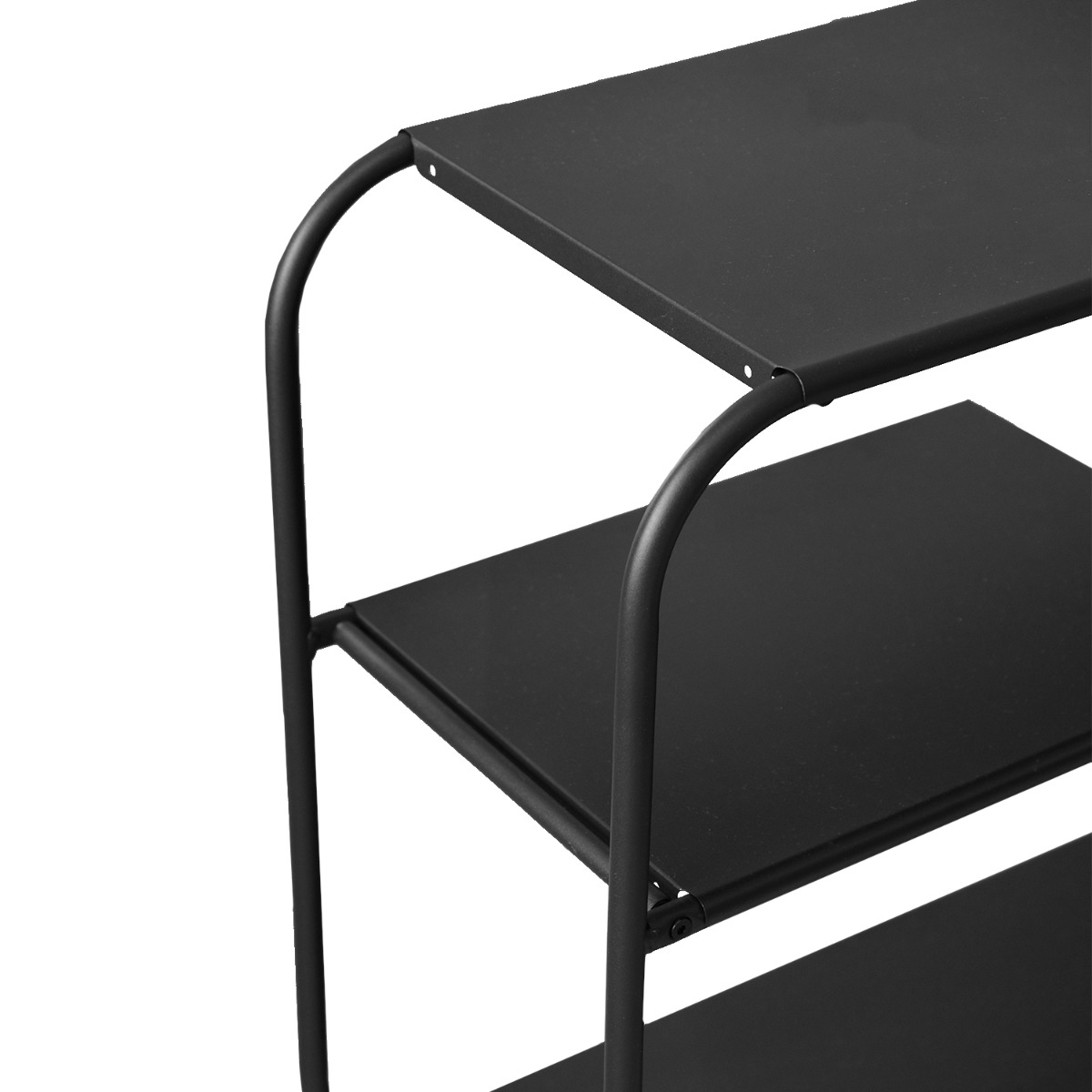 Hani Matt Black Low Shelf