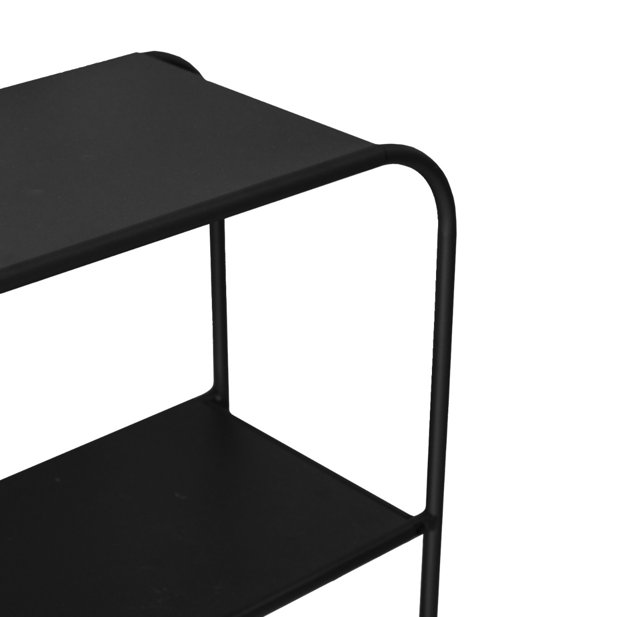 Hani Matt Black Low Shelf