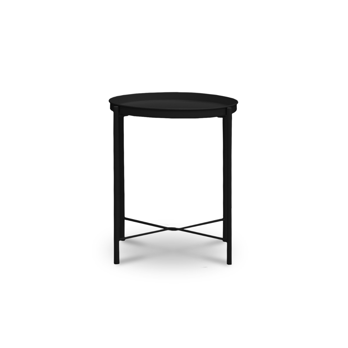 Hani Matt Black Tray Side Table