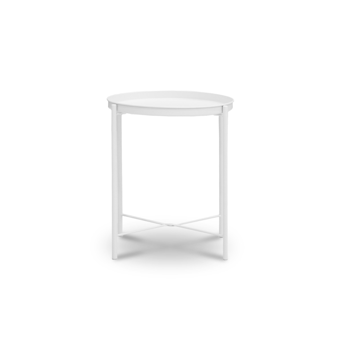 Hani Matt White Tray Side Table