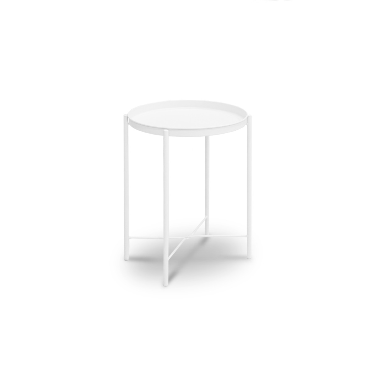 Hani Matt White Tray Side Table