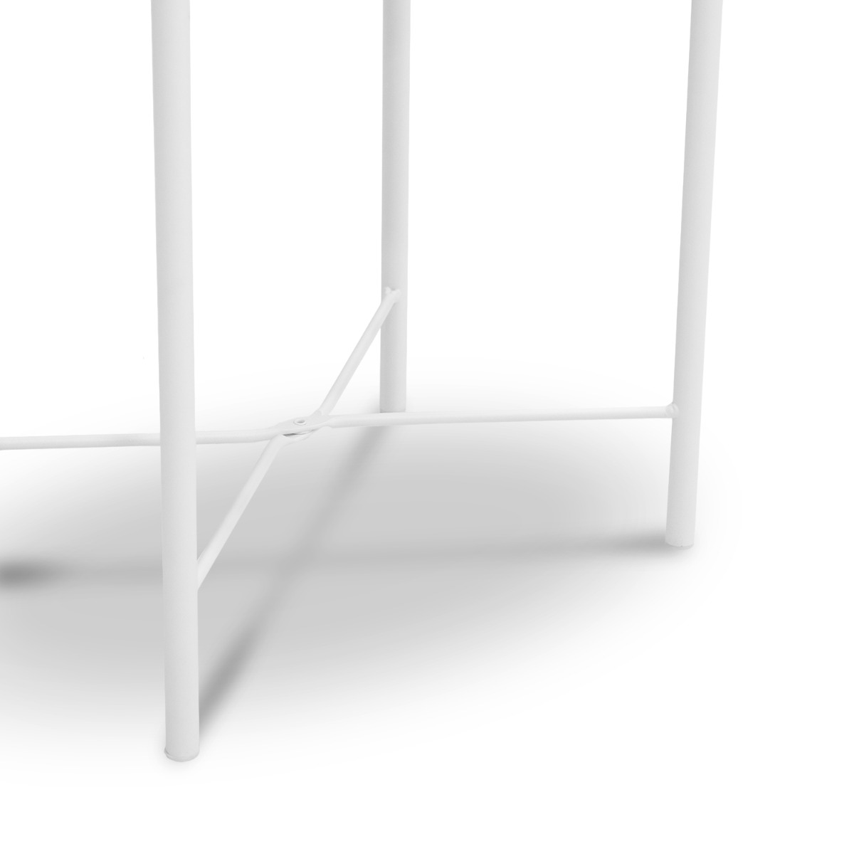 Hani Matt White Tray Side Table