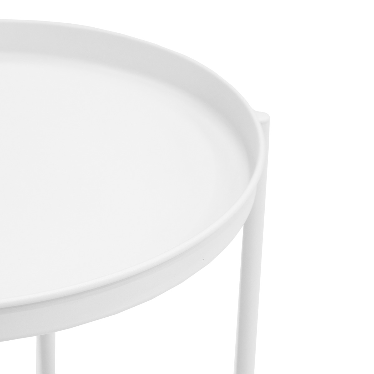 Hani Matt White Tray Side Table
