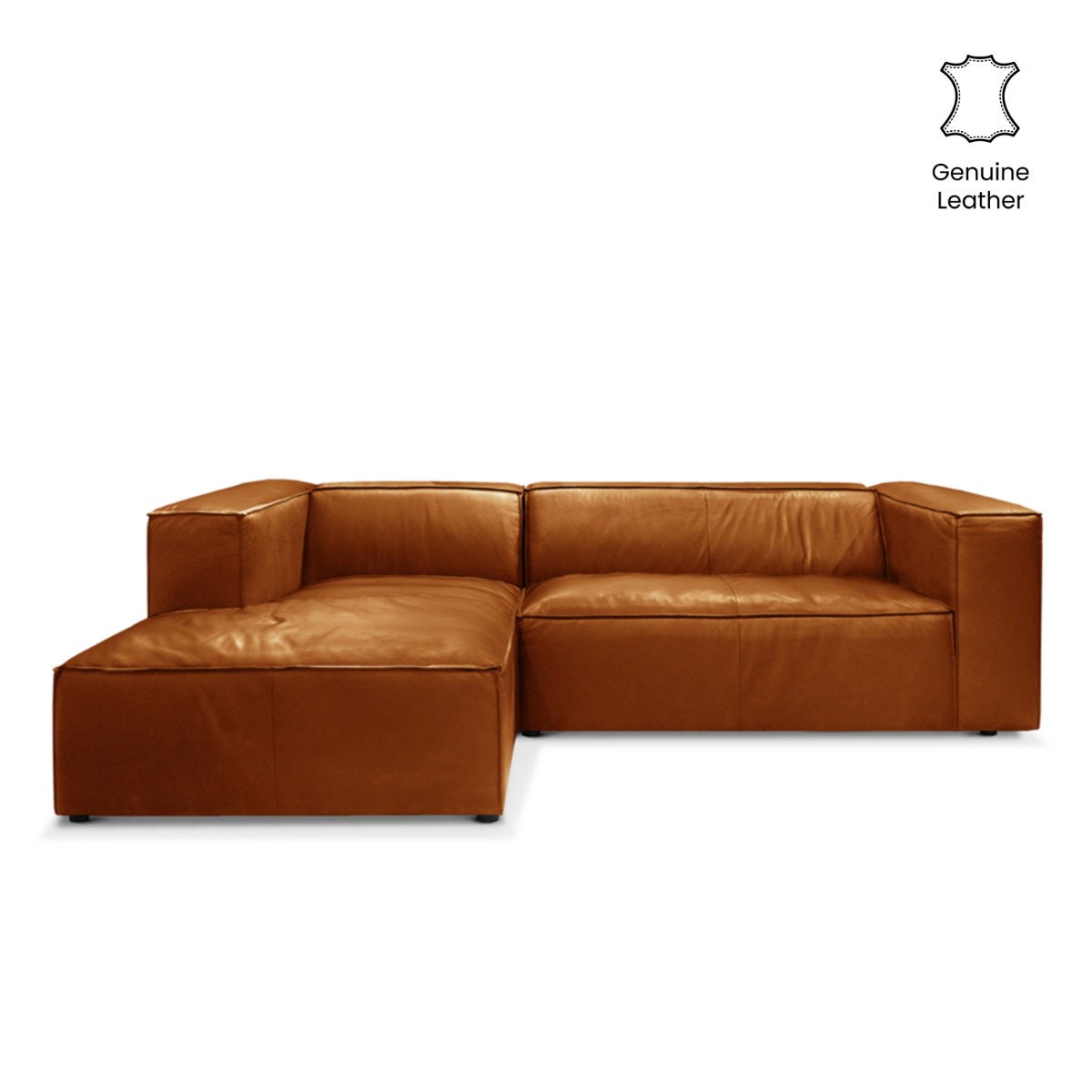 Isaac Right Sectional Sofa Vintage Leather