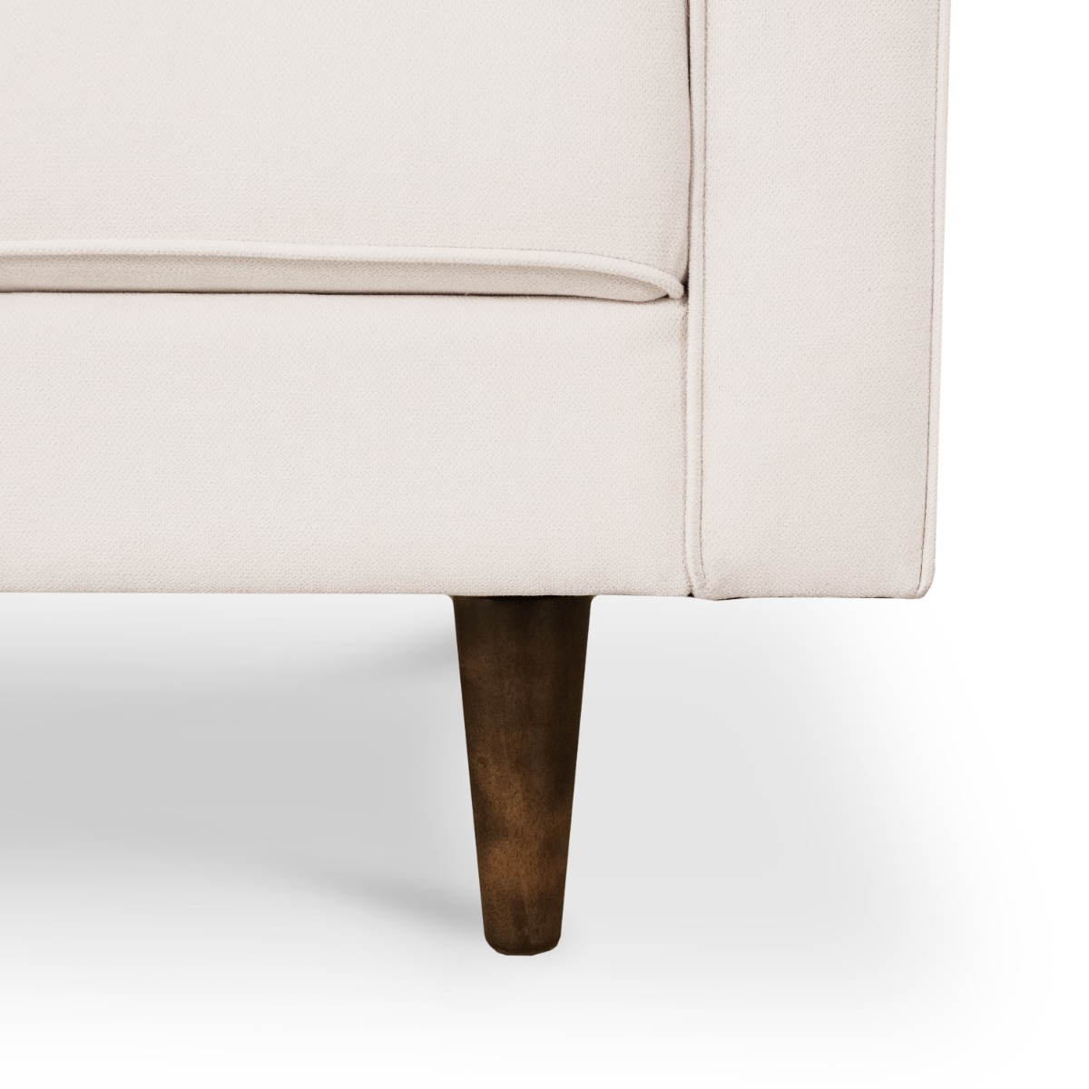 Jane Oatmeal Mid-Century 1 Seater Sofa
