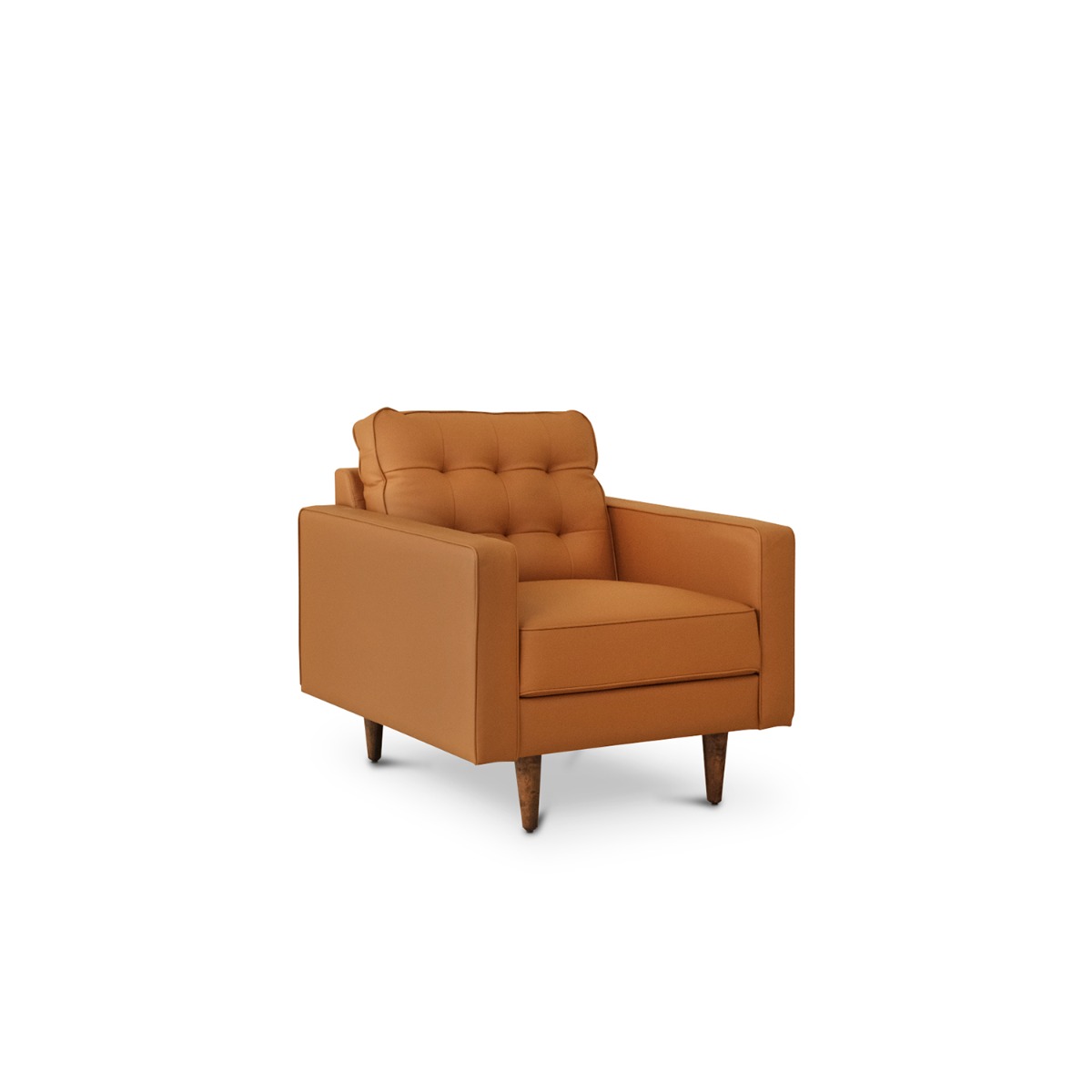 Jane Persimmon Mid-Century 1 Seater Sofa