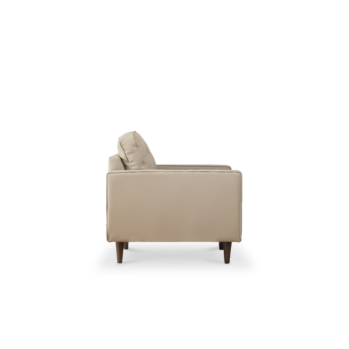 Jane Taupe Mid-Century 1 Seater Sofa
