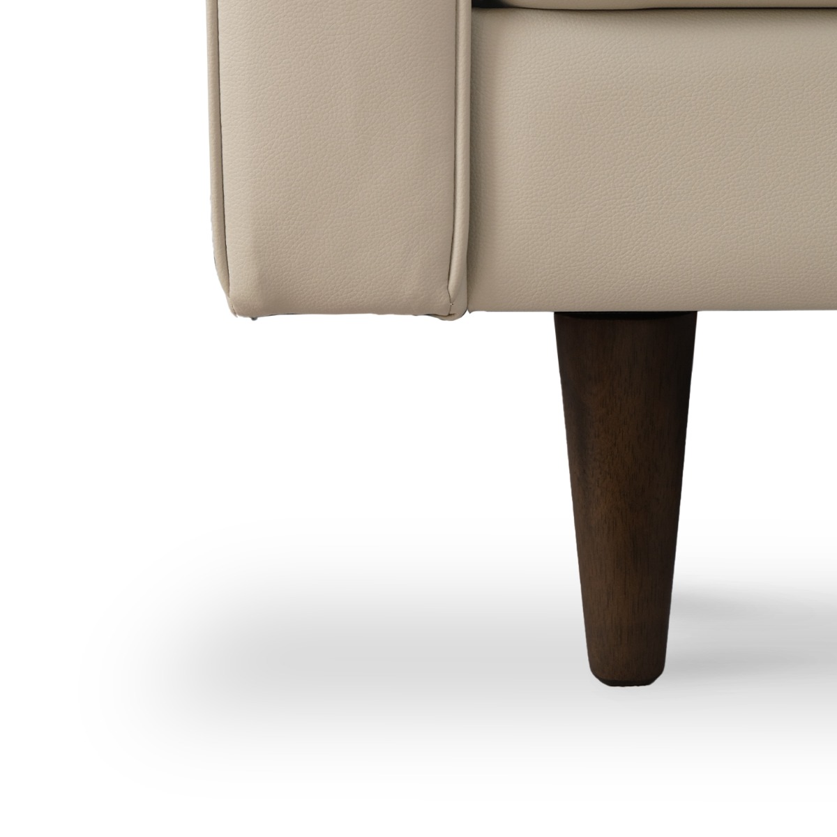 Jane Taupe Mid-Century 1 Seater Sofa