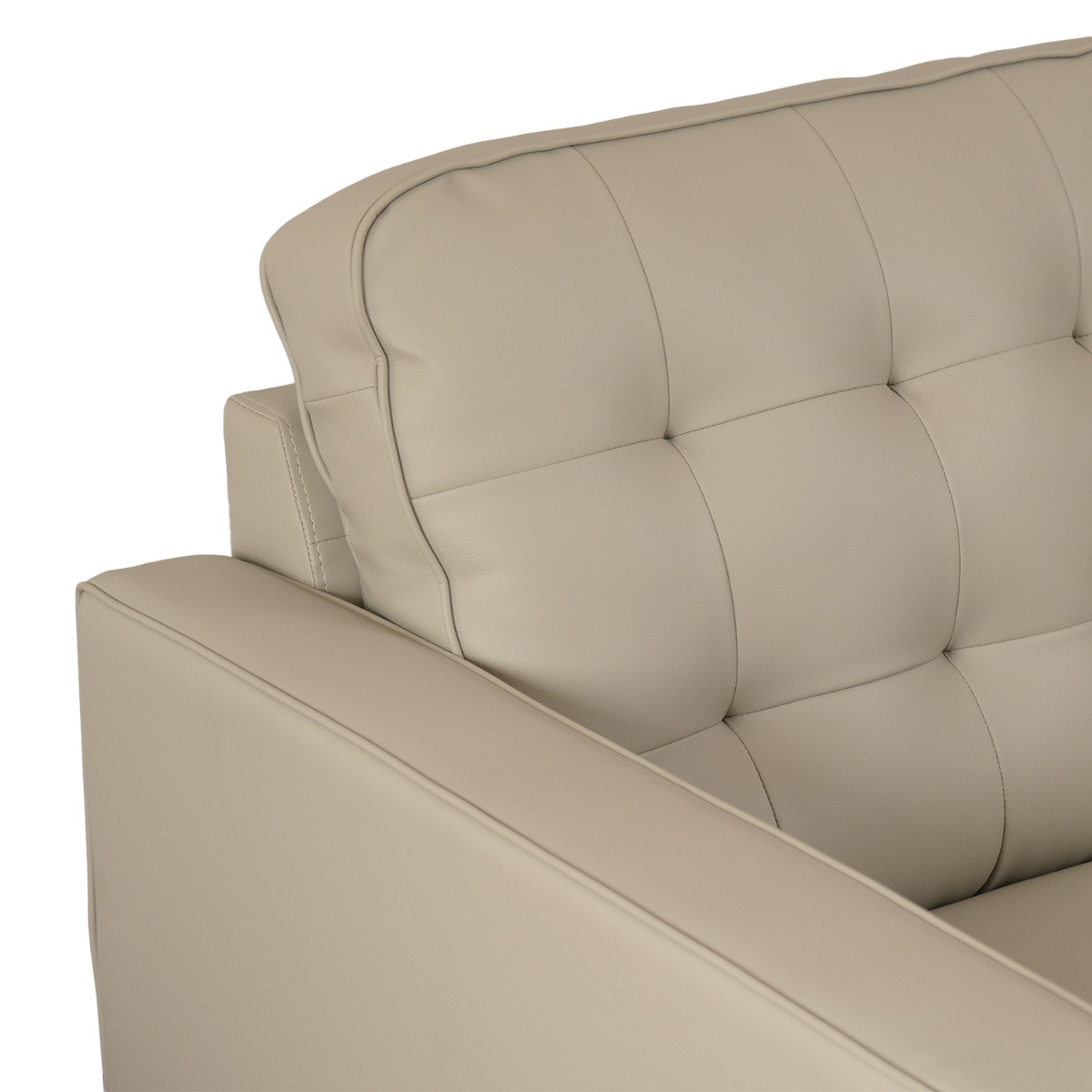 Jane Taupe Mid-Century 1 Seater Sofa