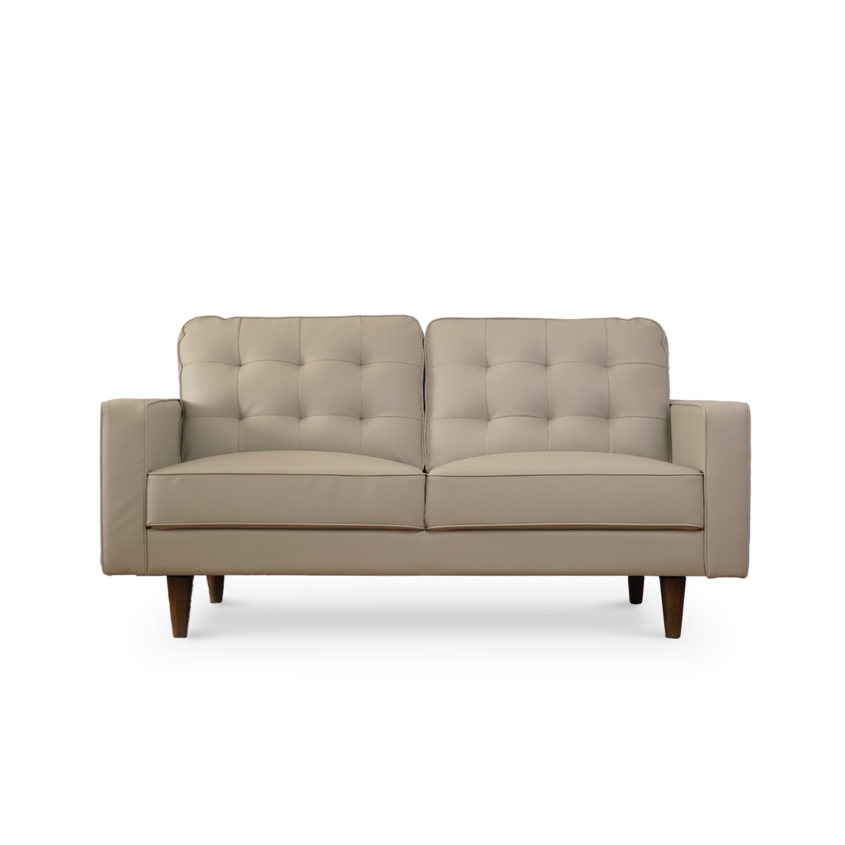 Jane Taupe Mid-Century 2 Seater Sofa