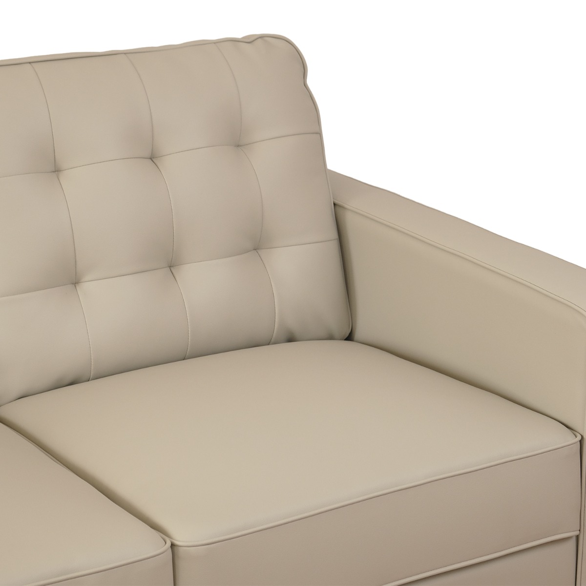 Jane Taupe Mid-Century 2 Seater Sofa