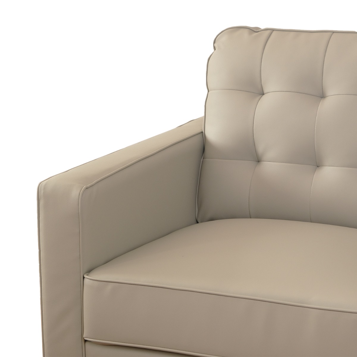 Jane Taupe Mid-Century 2 Seater Sofa