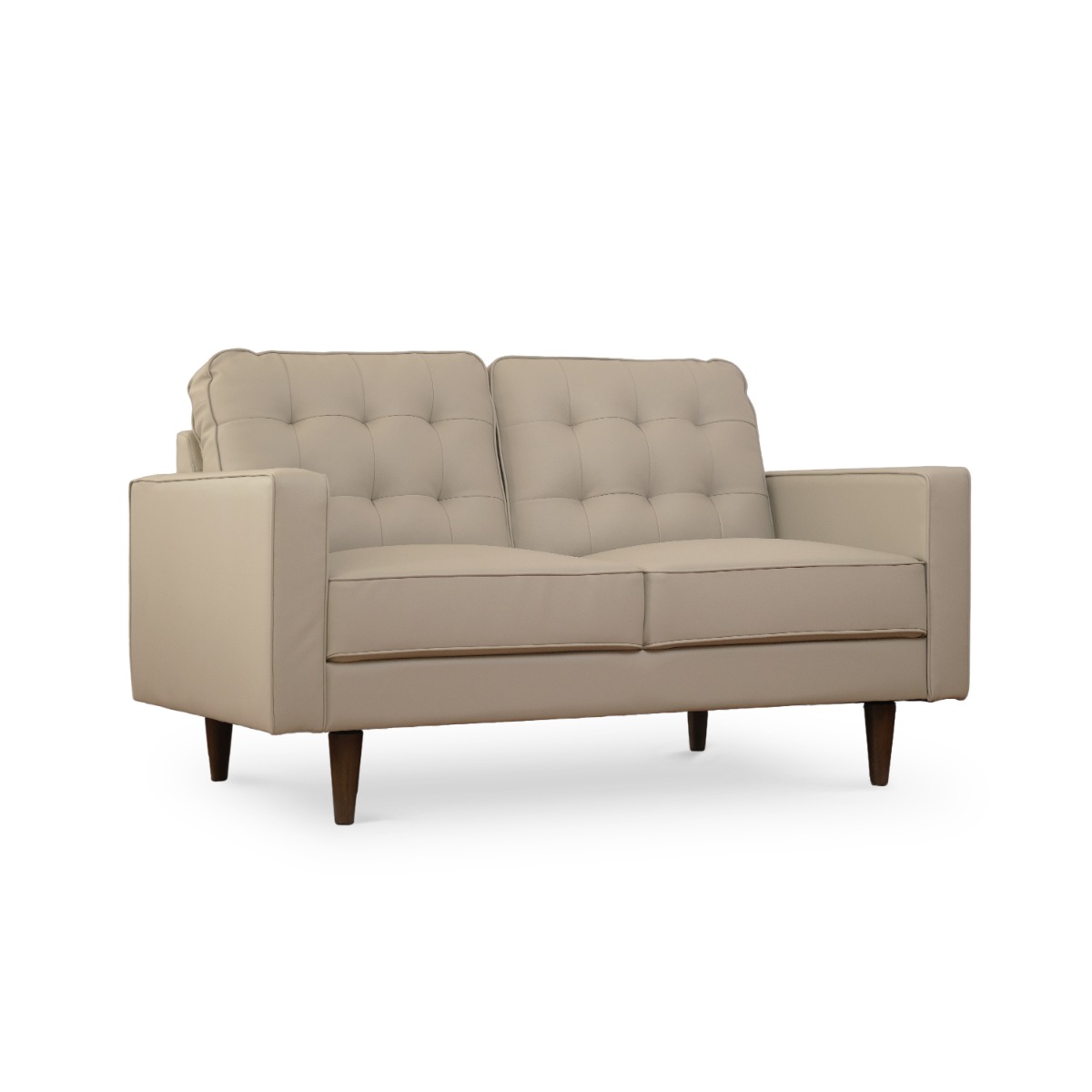 Jane Taupe Mid-Century 2 Seater Sofa