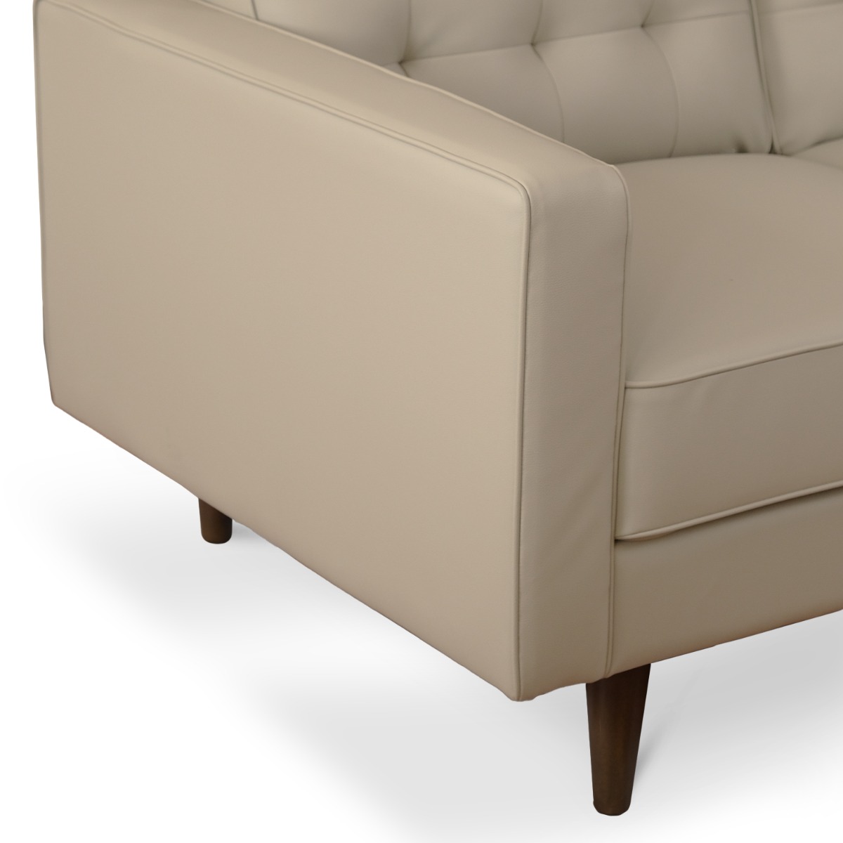 Jane Taupe Mid-Century 2 Seater Sofa