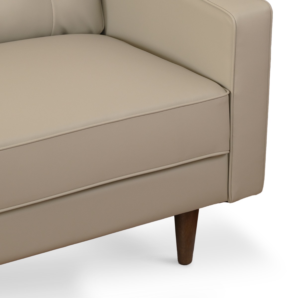 Jane Taupe Mid-Century 2 Seater Sofa