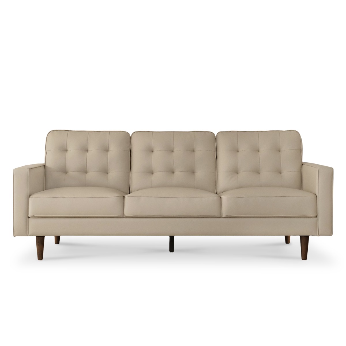 Jane Taupe Mid-Century 3 Seater Sofa