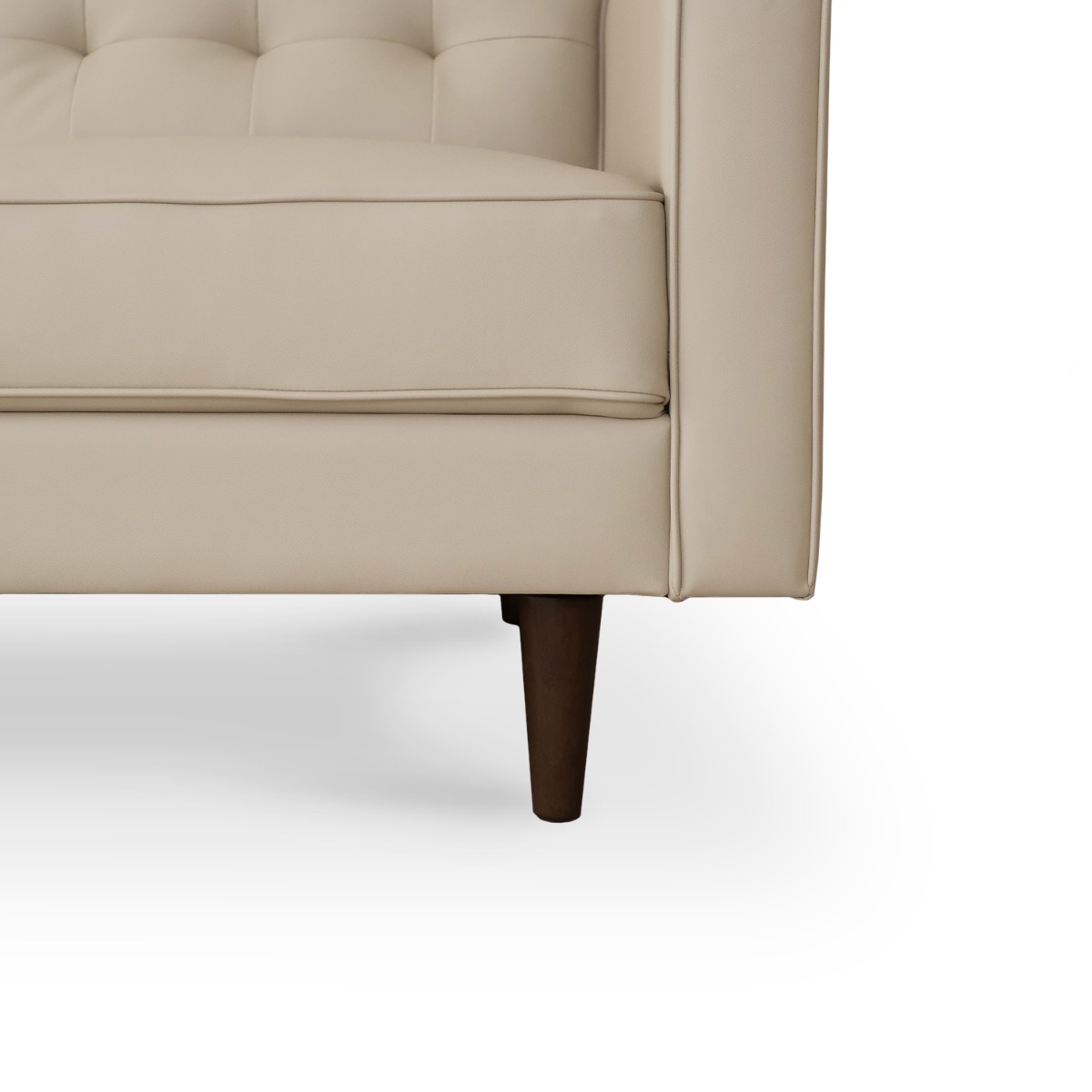Jane Taupe Mid-Century 3 Seater Sofa