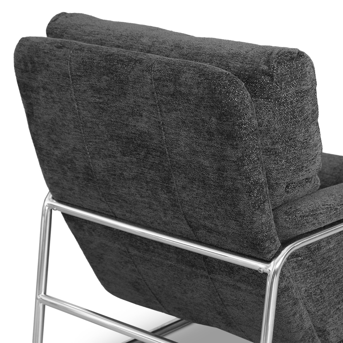 Jasper Mid Century Coal Grey Lounge Chair
